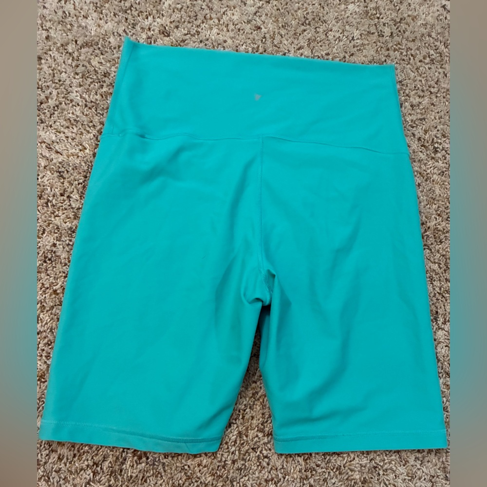 Teal High-Waisted Biker Shorts Old Navy Maternity